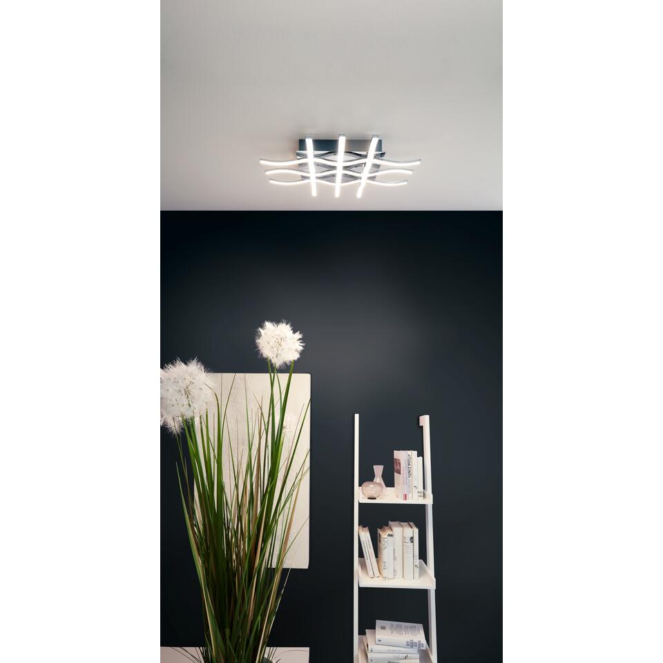 EGLO Lasana 1 Plafondlamp - LED - 50 cm - Grijs/Wit