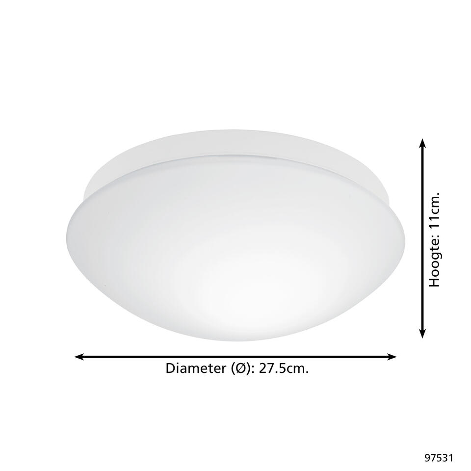 EGLO Bari-M Plafondlamp - E27 - Ø 27,5 cm - Wit