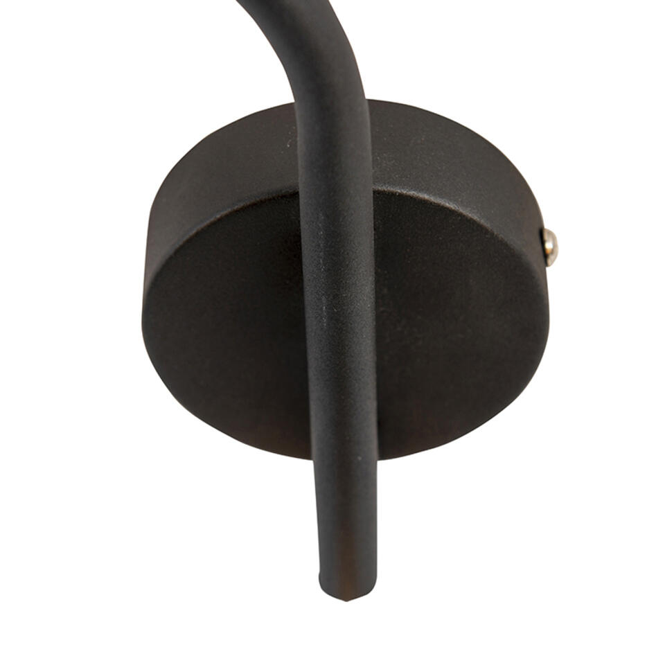 QAZQA Smart moderne plafondlamp zwart incl. 3 WiFi B35 - Lofty