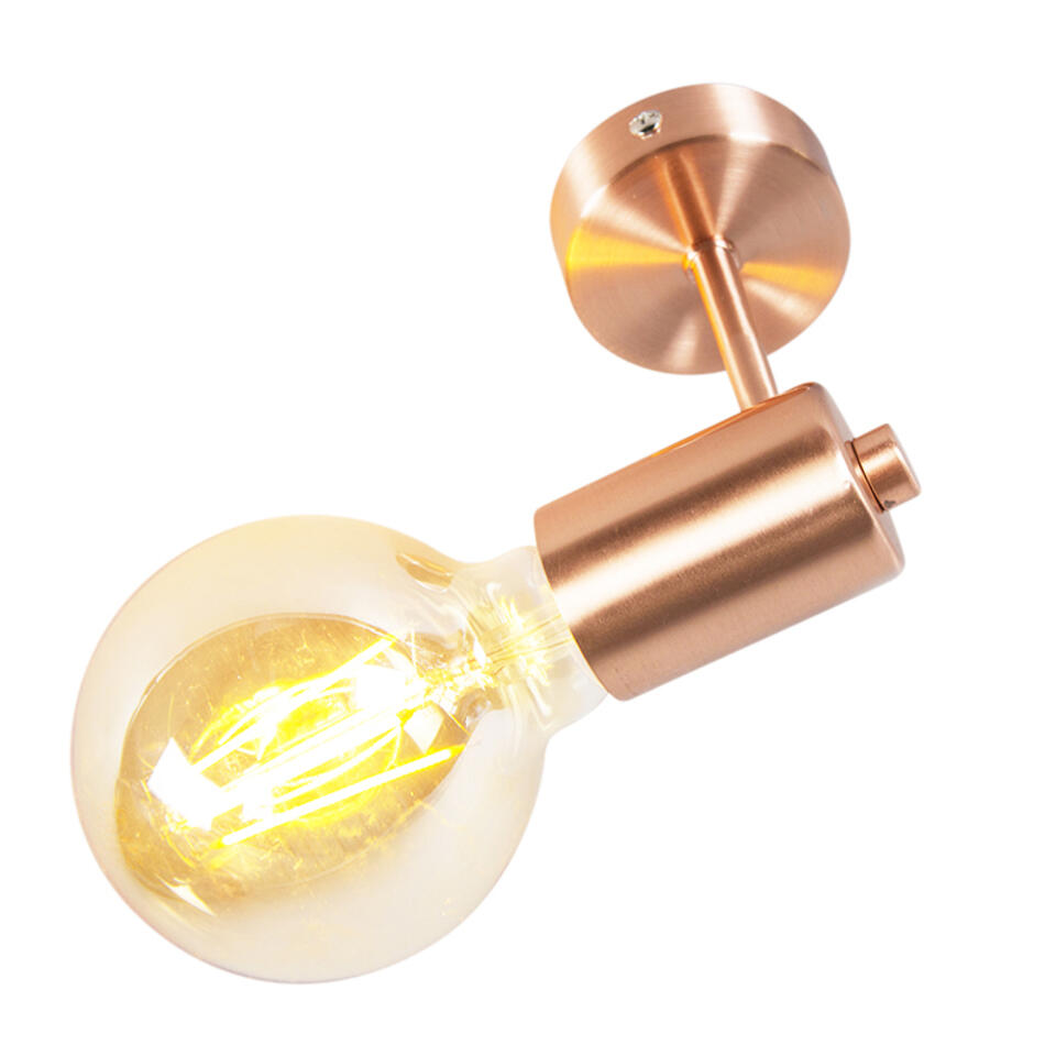 QAZQA Smart Art Deco wandlamp koper incl. G95 WiFi lichtbron - Facil