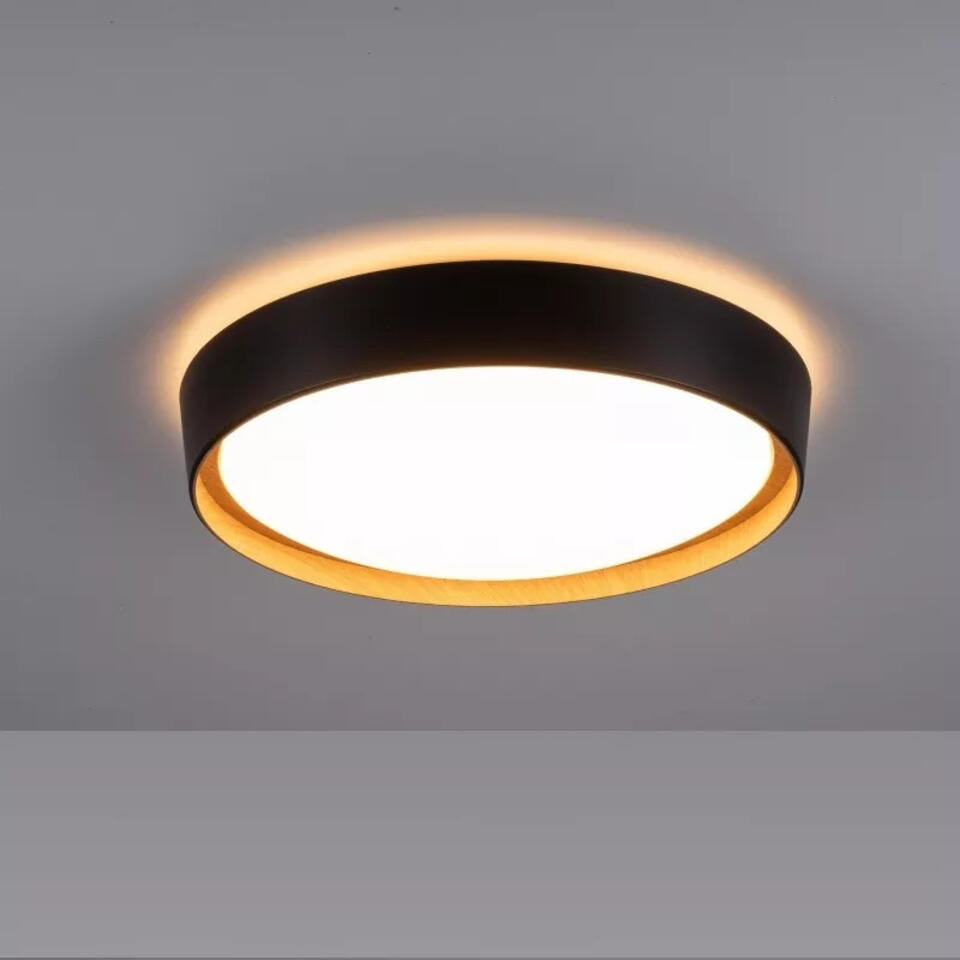 Paul Neuhaus Plafondlamp Emilia - Ø 40 cm - DIM hout zwart