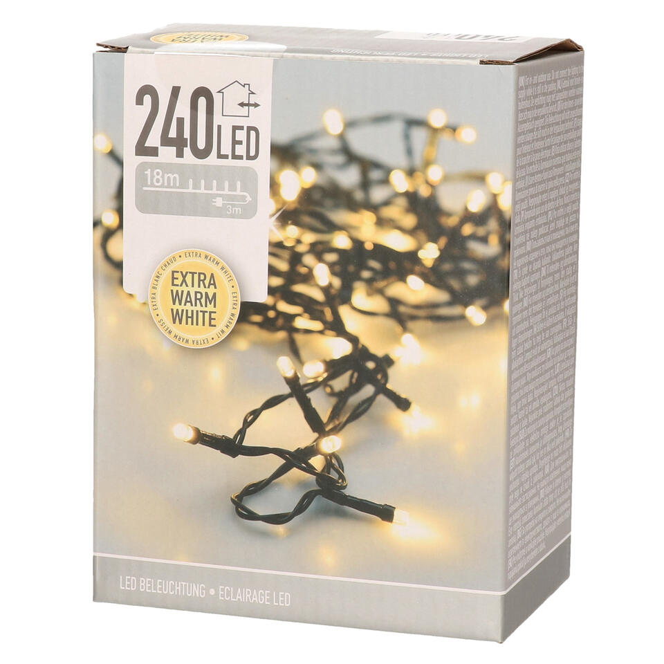 Kerstverlichting - extra warm - wit buiten - 240 lampjes - 1800 | Leen Bakker