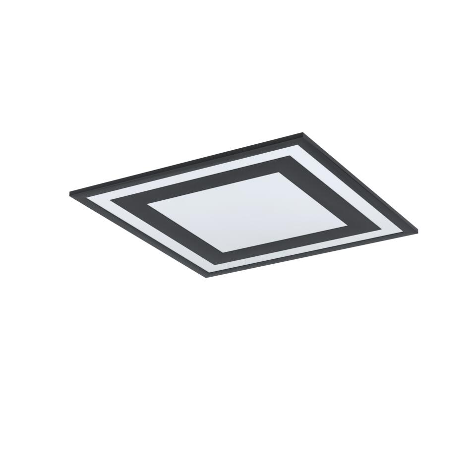 EGLO Savatarila Plafondlamp - LED - 45 cm - Zwart/Wit