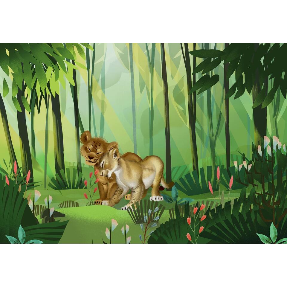 Onderzoek Ass intellectueel Komar fotobehang - The Lion King - groen - 400 x 280 cm - 610077 | Leen  Bakker