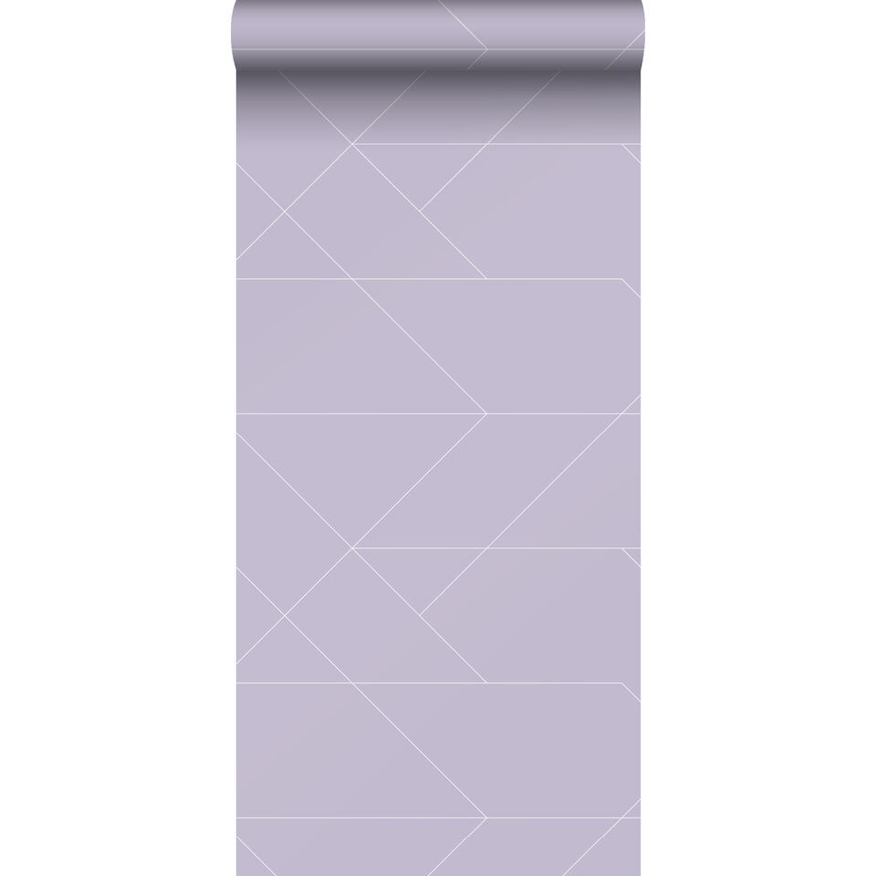 ESTAhome behang - grafische lijnen - lila paars - 50 900 cm - 139574 | Leen