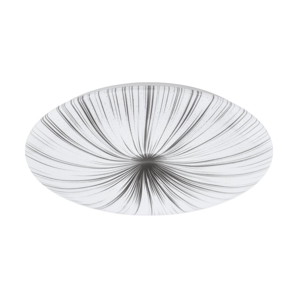 EGLO Nieves Wandlamp/Plafondlamp - LED - Ø 51 cm - Wit/Zilver