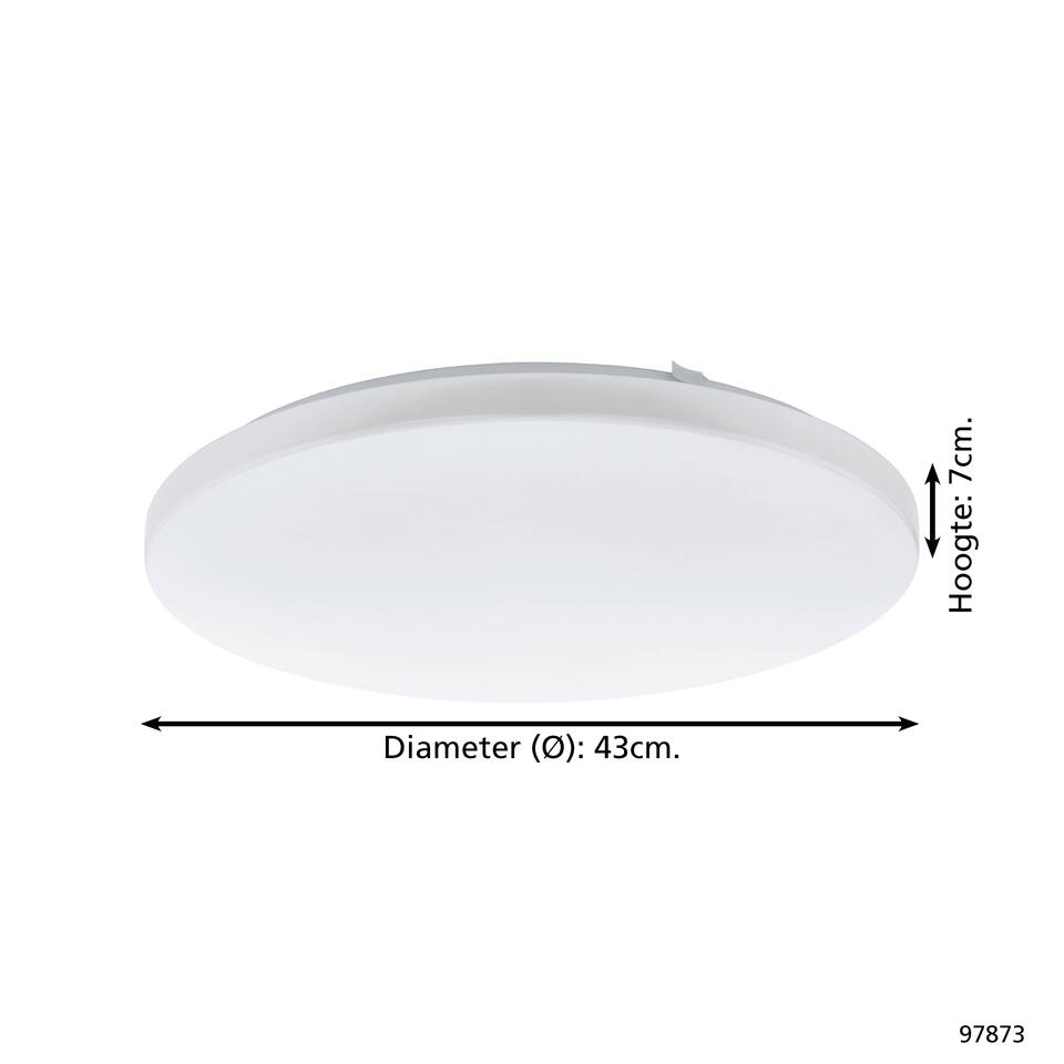 EGLO Frania Wandlamp/Plafondlamp - LED - Ø 43 cm - Wit