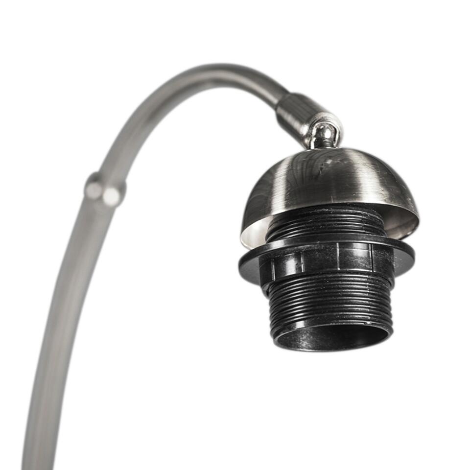 QAZQA Moderne wandlamp staal zonder kap - Boog