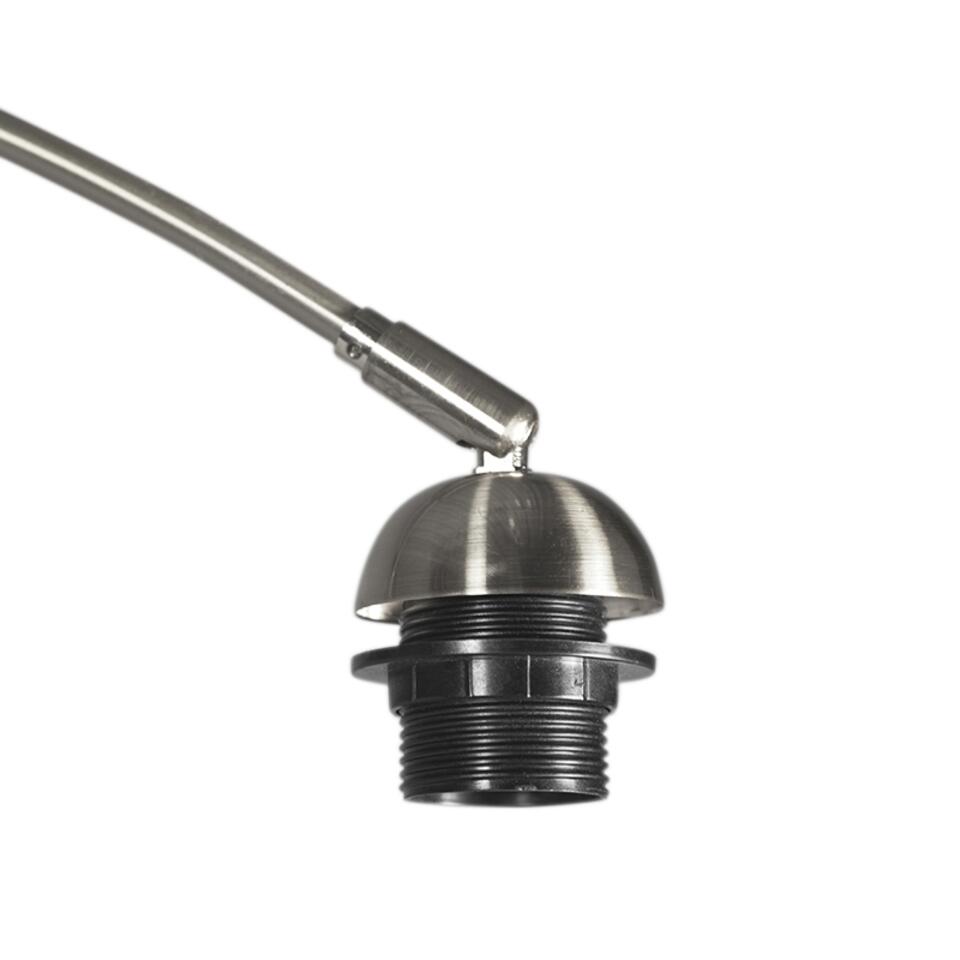 QAZQA Moderne wandlamp staal zonder kap - Boog