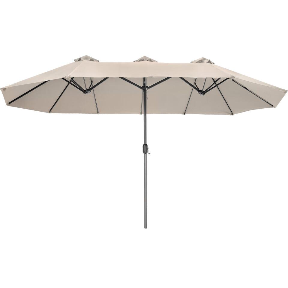 commando Betrouwbaar Zielig tectake - Dubbele parasol Silia - terrasparasol - beige | Leen Bakker
