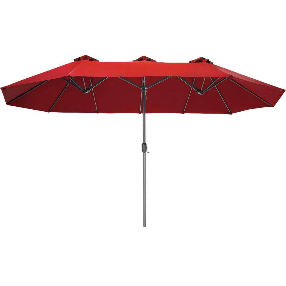 Gezichtsvermogen Toegepast consensus tectake - Dubbele parasol Silia - terrasparasol - rood | Leen Bakker