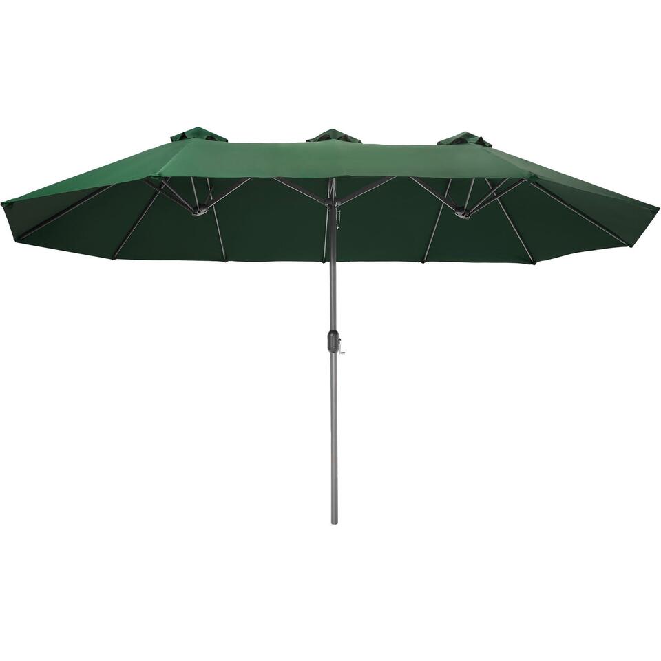 tectake Dubbele parasol Silia - - groen | Leen Bakker