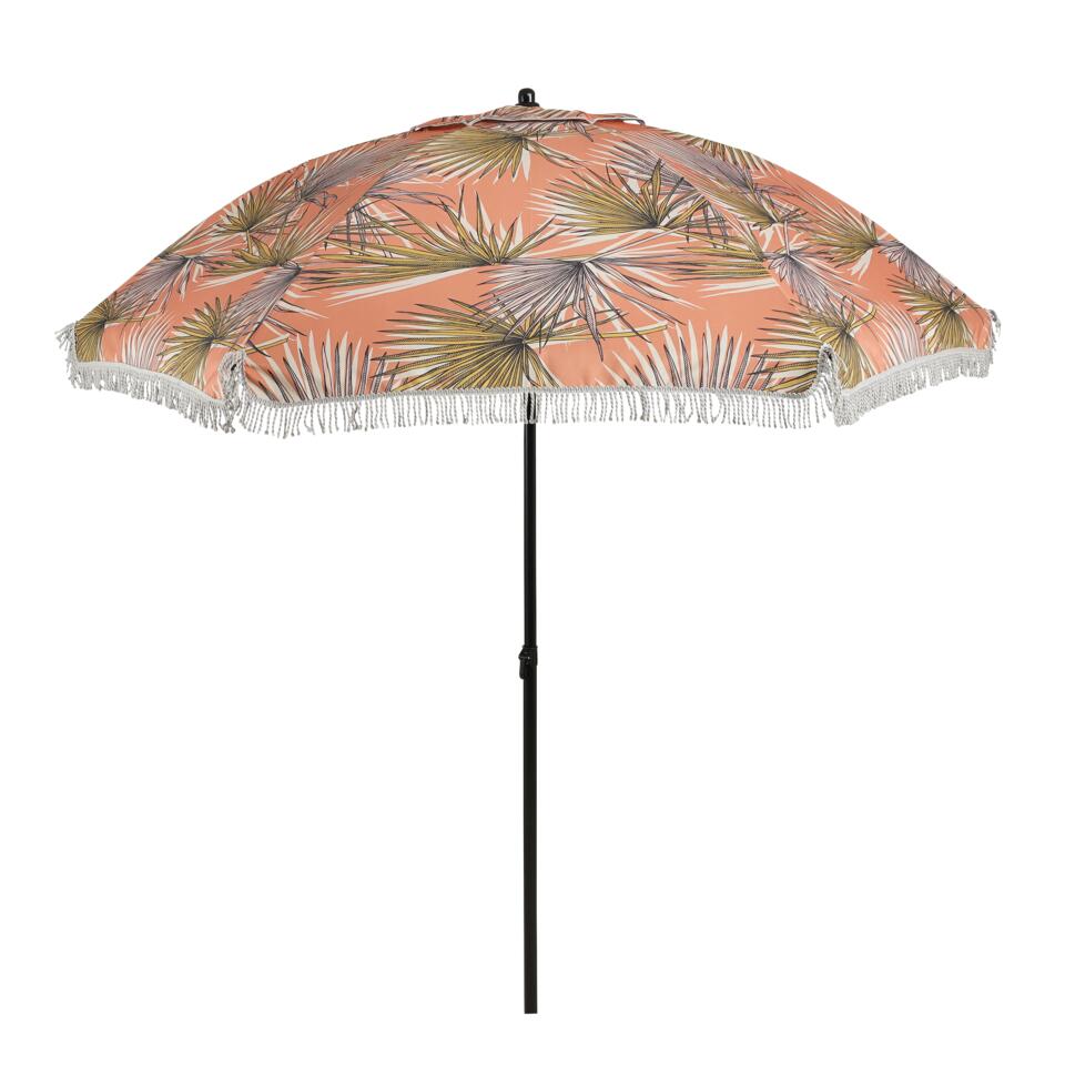 Boodschapper kapperszaak Additief In The Mood Collection Parasol Palmbladeren - H238 x Ø220 cm - Oranje | Leen  Bakker
