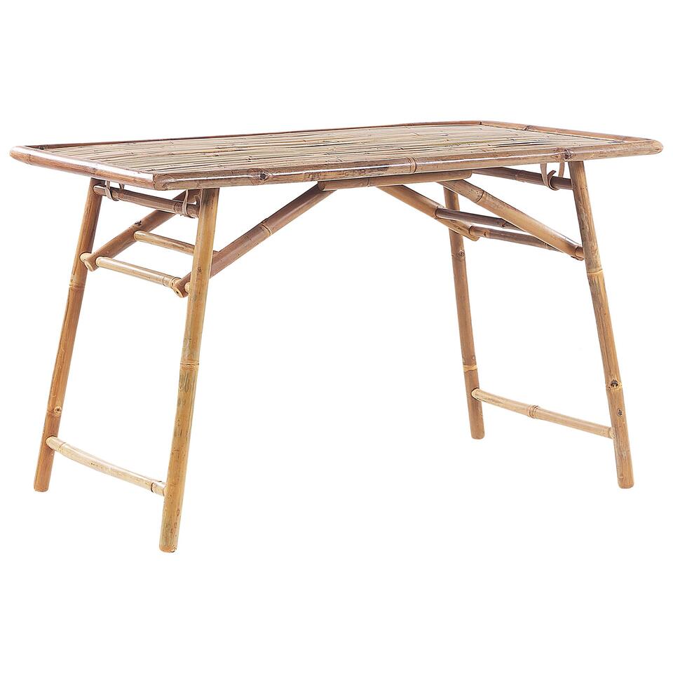 vaak Latijns Promotie Beliani Inklapbare tafel MOLISE - Lichte houtkleur bamboehout | Leen Bakker