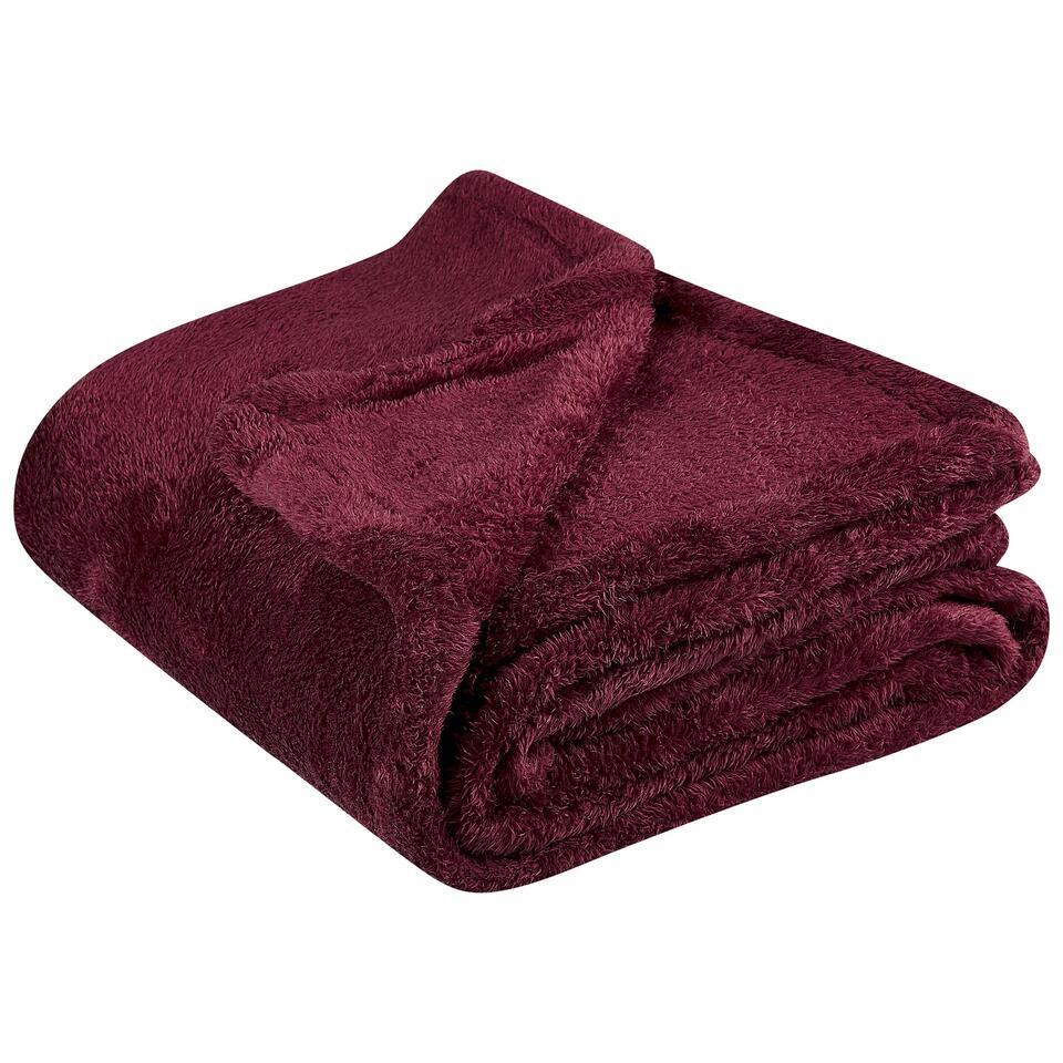 Plaid Rood NAMDU - Plaid - Rood - 125 x 150 cm - Polyester | Leen Bakker