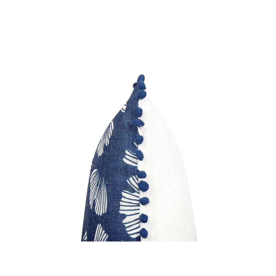 Beliani Sierkussen DANDELION - Blauw polyester