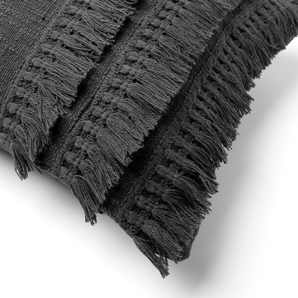 FARA - Sierkussen van katoen 40x60 cm Raven - zwart