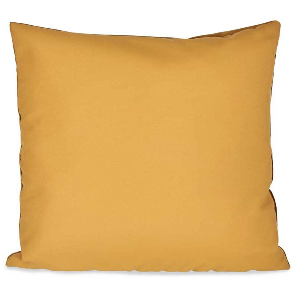 Giftdecor Bank/Sier kussens voor binnen velvet goud 45 x 45 x 13 cm - 4x stuks