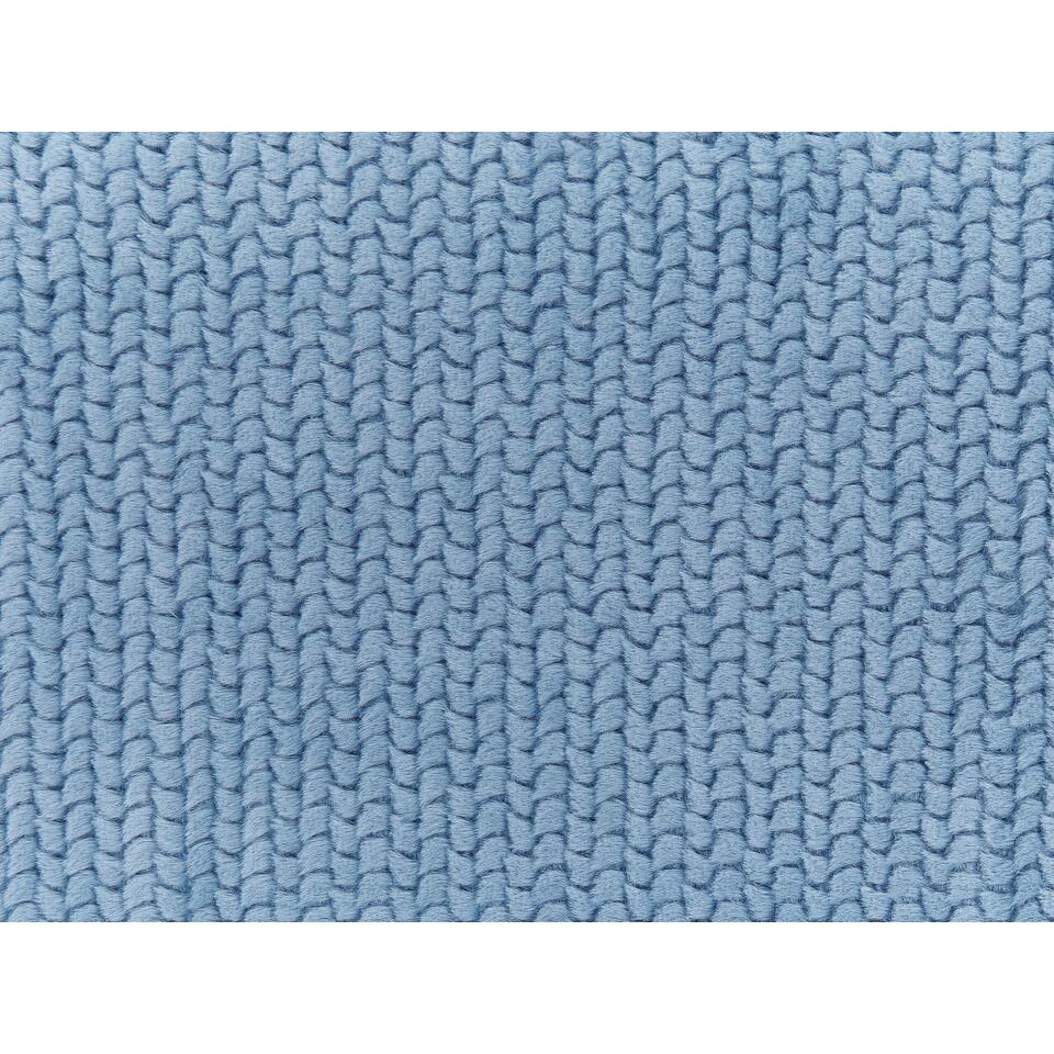 Beliani Plaid BJAS - Blauw polyester