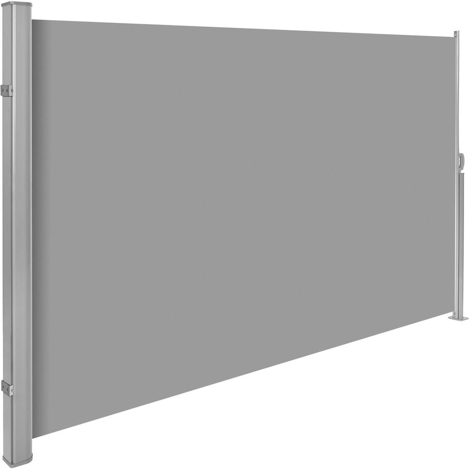 Nietje Specifiek ontmoeten tectake - Uittrekbaar aluminium windscherm tuinscherm 160 x 300 cm grijs |  Leen Bakker