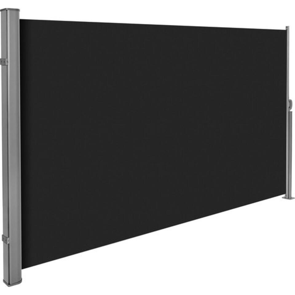 Te voet Arrangement Verval tectake - Uittrekbaar aluminium windscherm tuinscherm 180 x 300 cm zwart |  Leen Bakker