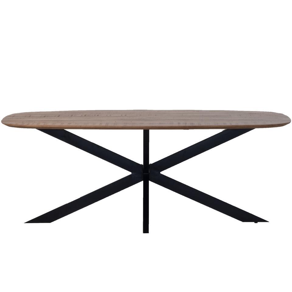 Eettafel Deens Ovaal - Bruin Hout - 180cm - Tafel Jordan | Leen Bakker
