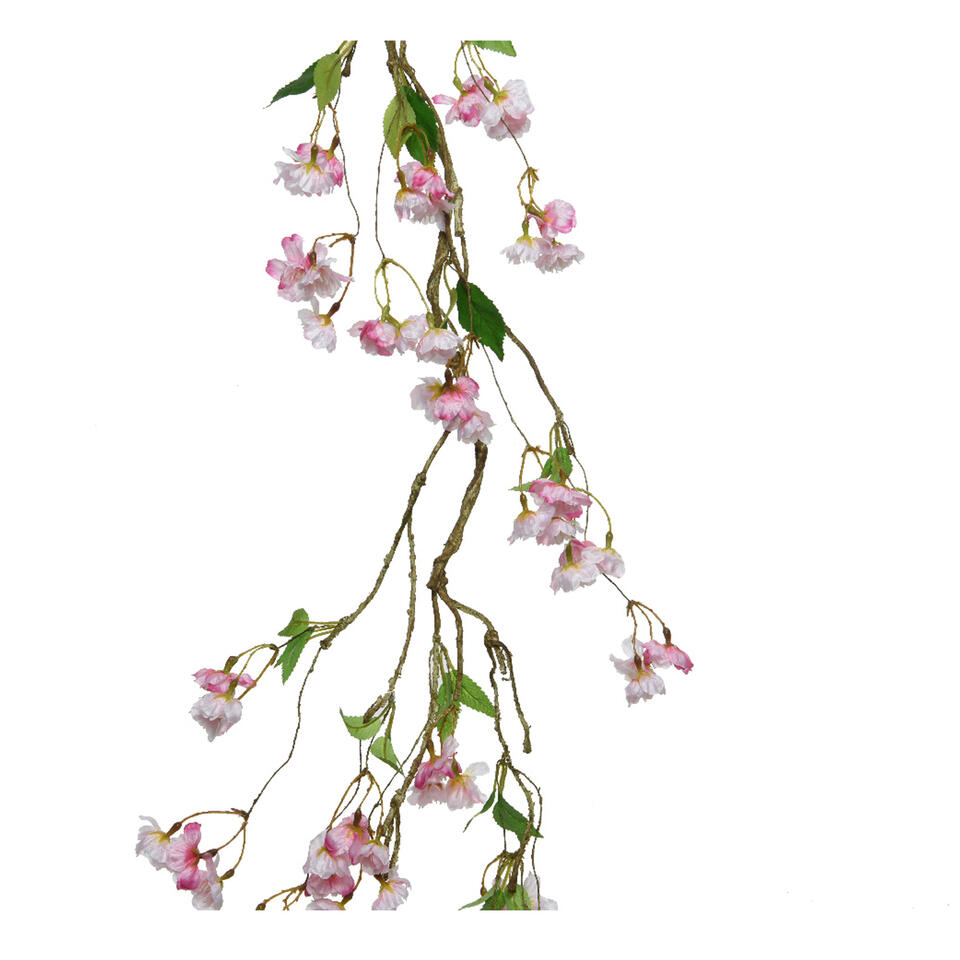 Systematisch verticaal Groen Everlands Bloemenslinger - bloesem - lichtroze - 130 cm | Leen Bakker