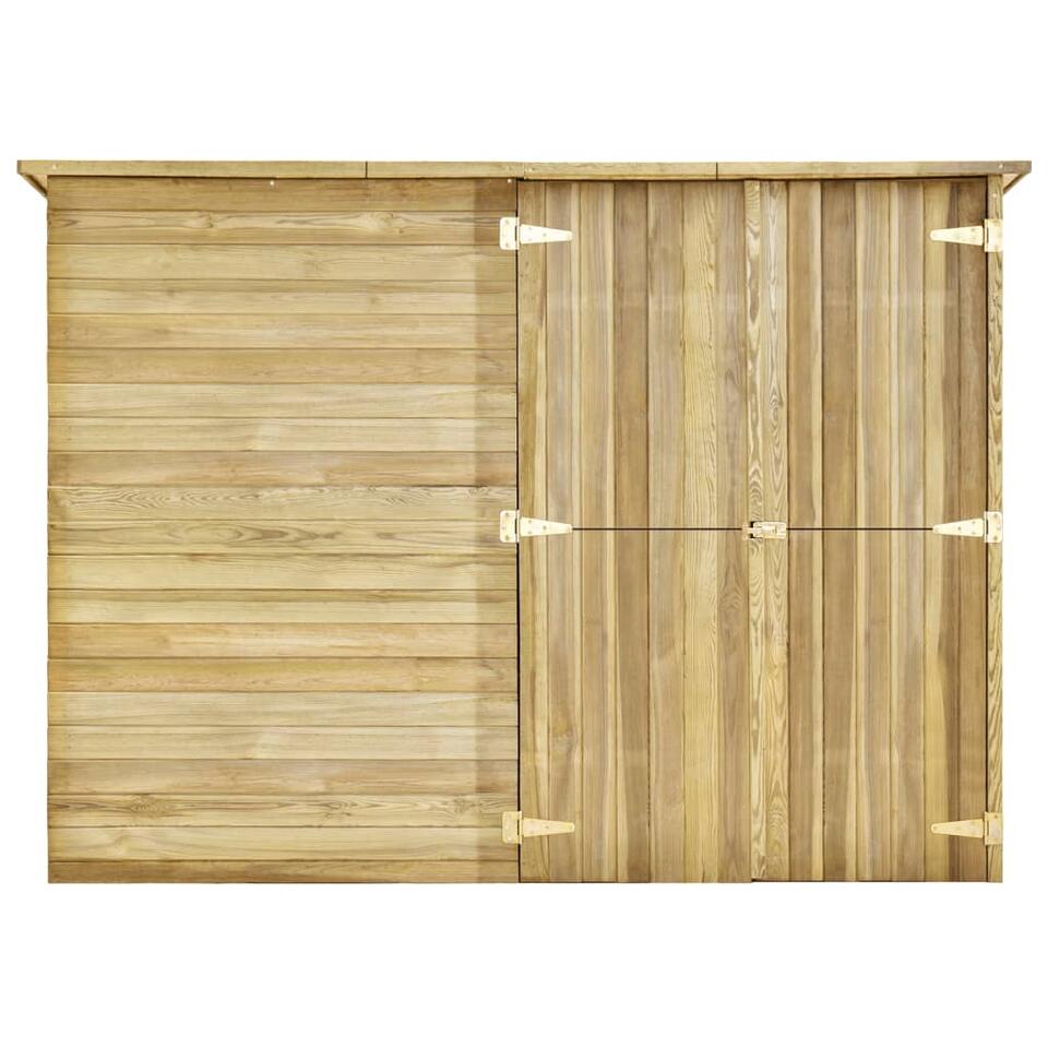 Tuinschuur 232x110x170 cm geïmpregneerd grenenhout | Leen Bakker