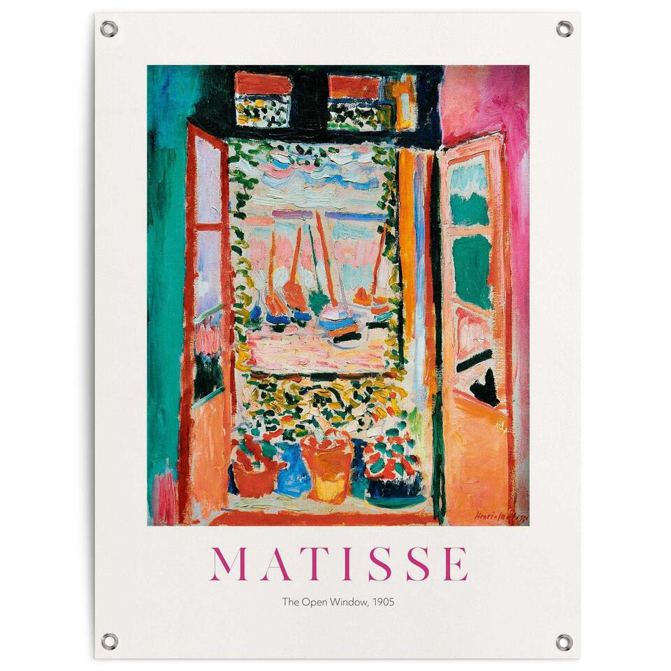 praktijk schijf meten Tuinposter Henri Matisse - window 80x60 cm Bont Canvas | Leen Bakker