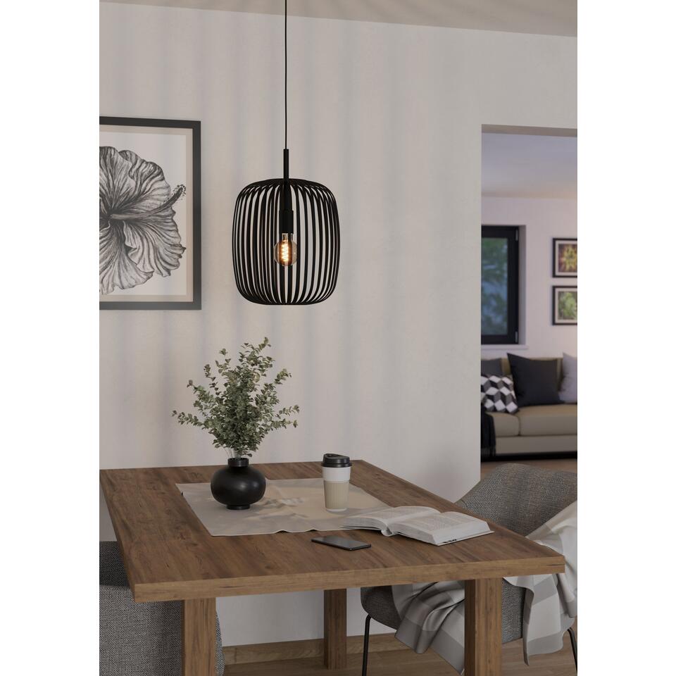 EGLO Romazzina Hanglamp - E27 - Ø 32,5 Cm - Zwart | Leen Bakker