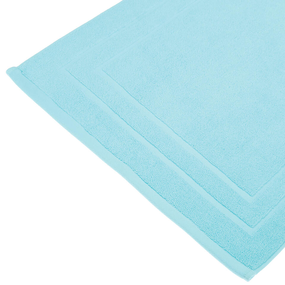 dubbel lavendel rand Atmosphera Badkamerkleed/badmat voor vloer - 50 x 70 cm - Aqua blauw | Leen  Bakker