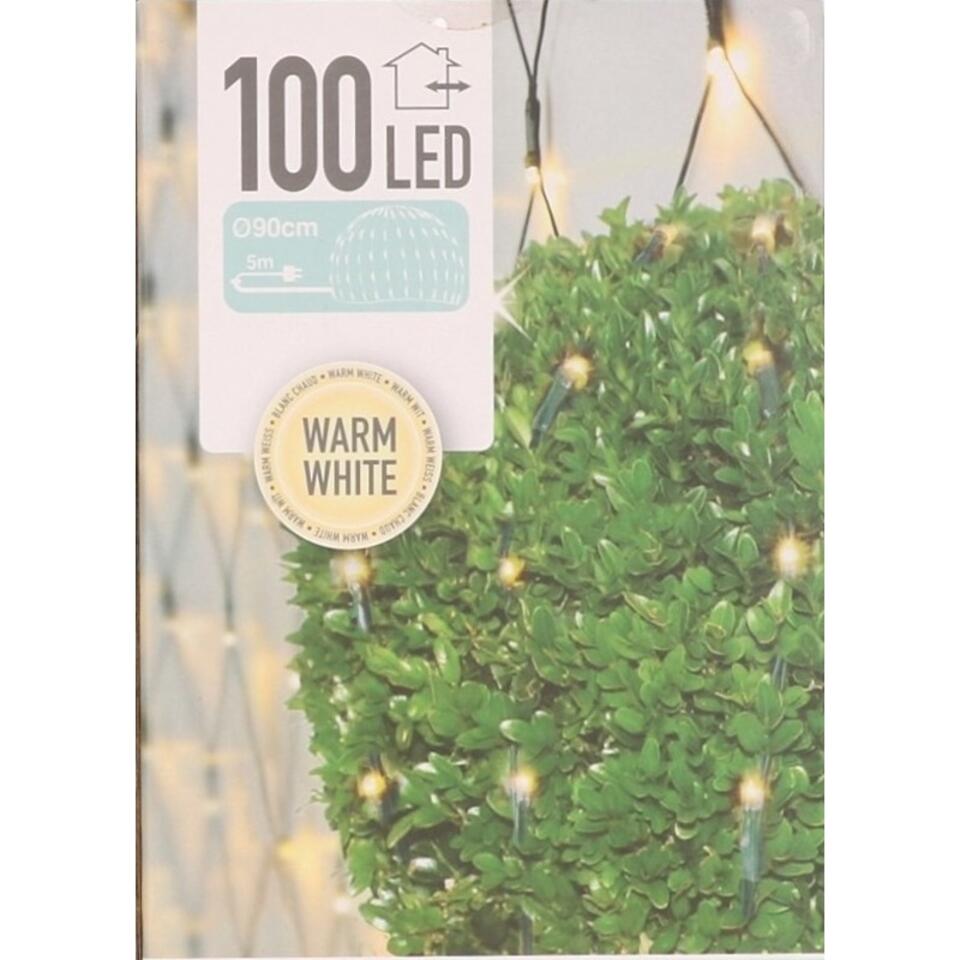 Buxus kerstverlichting warm wit 90 x 90 cm 100 LED