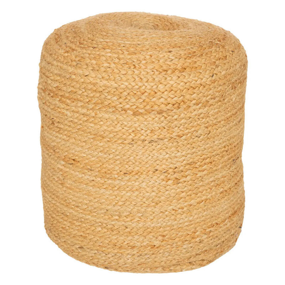 Atmosphera Poef om te zitten hout/stof jute/beige 40 x 40 cm Leen Bakker Atmosphera Poef om te zitten hout/stof jute/beige 40 x 40 cm Leen Bakker