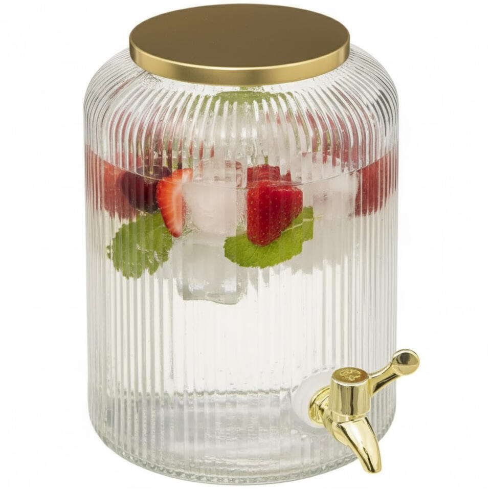 Paris Prix Secret de Gourmet - Distributeur de Boisson en Verre Yorkshire 8L Transparent Paris Prix Secret de Gourmet - Distributeur de Boisson en Verre Yorkshire 8L Transparent