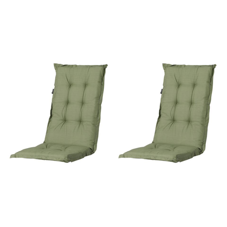 Madison - Tuinkussens Hoge Rug Basic Green - 123x50 - Groen - 2 Stuks ...