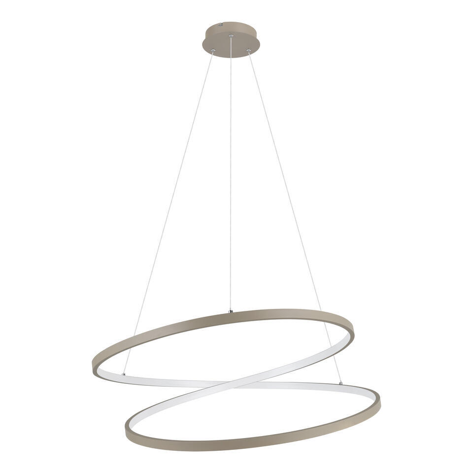 EGLO Terrarosa Hanglamp - E27 - 24 cm - Zand/Wit - Staal/Textiel EGLO Terrarosa Hanglamp - E27 - 24 cm - Zand/Wit - Staal/Textiel