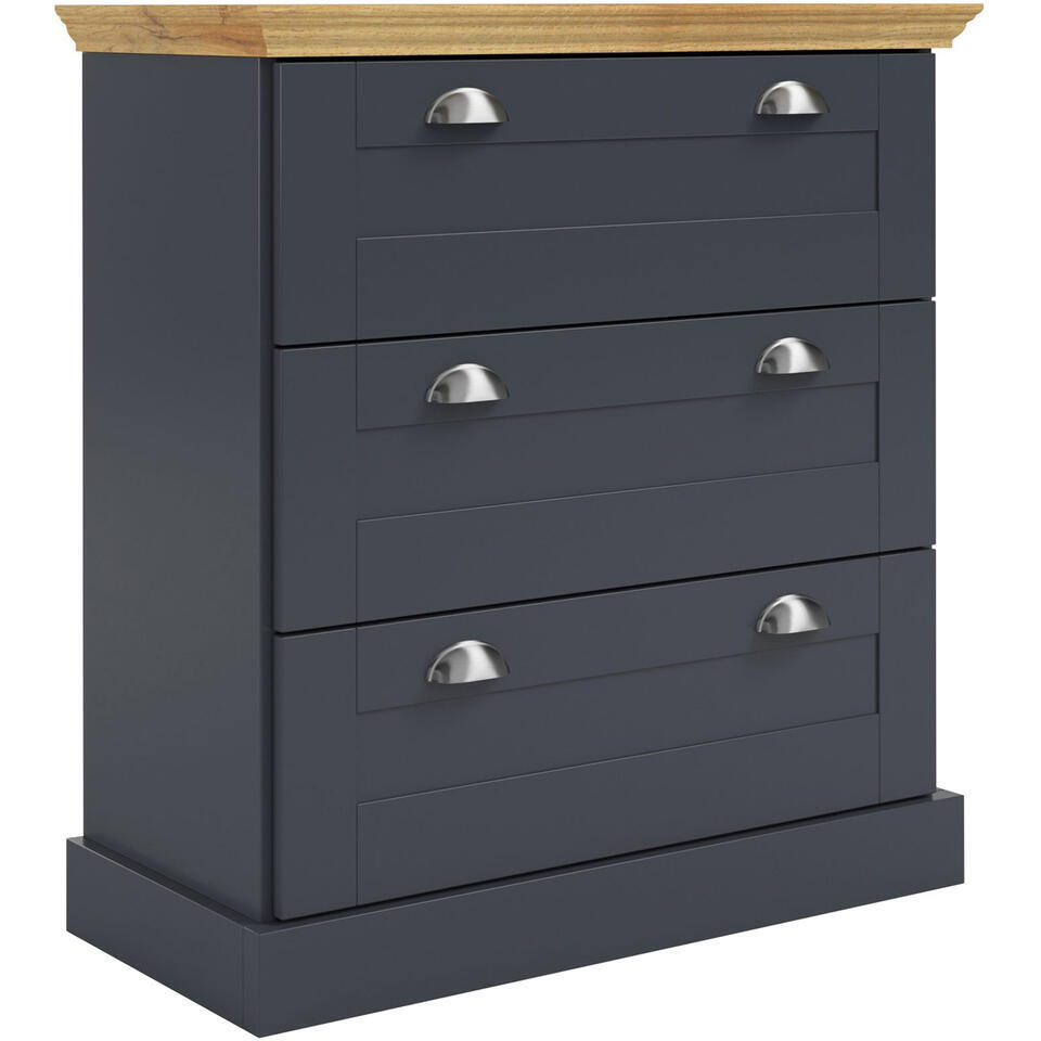 KOMFOTTEU Commode opbergkast met 3 stoffen laden KOMFOTTEU Commode opbergkast met 3 stoffen laden