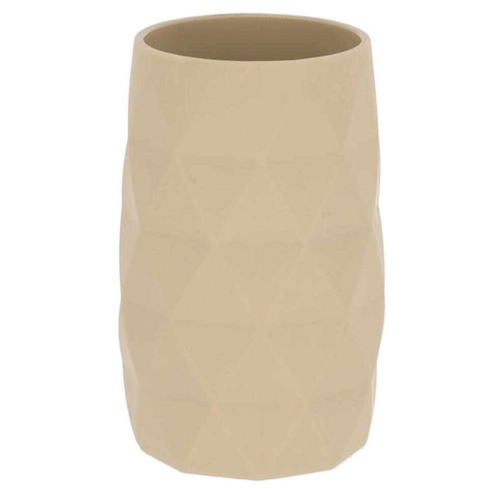 Zeller 18932 toothbrush cup Natural, polyresin, beige, approx. 7 x Zeller 18932 toothbrush cup Natural, polyresin, beige, approx. 7 x