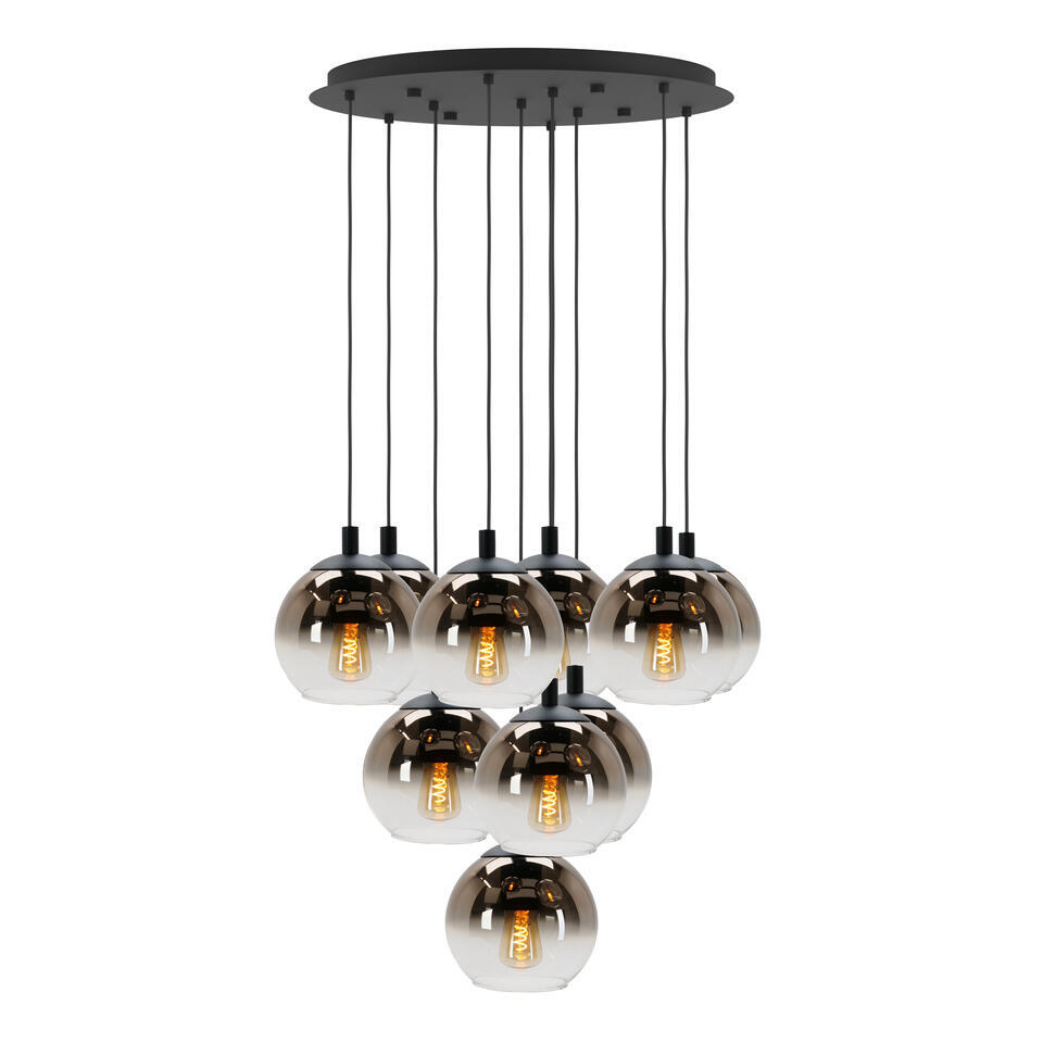 EGLO hanglamp Ariscani 1 - ø 42,5 cm - rookglas - 3 lichts - zwart EGLO hanglamp Ariscani 1 - ø 42,5 cm - rookglas - 3 lichts - zwart
