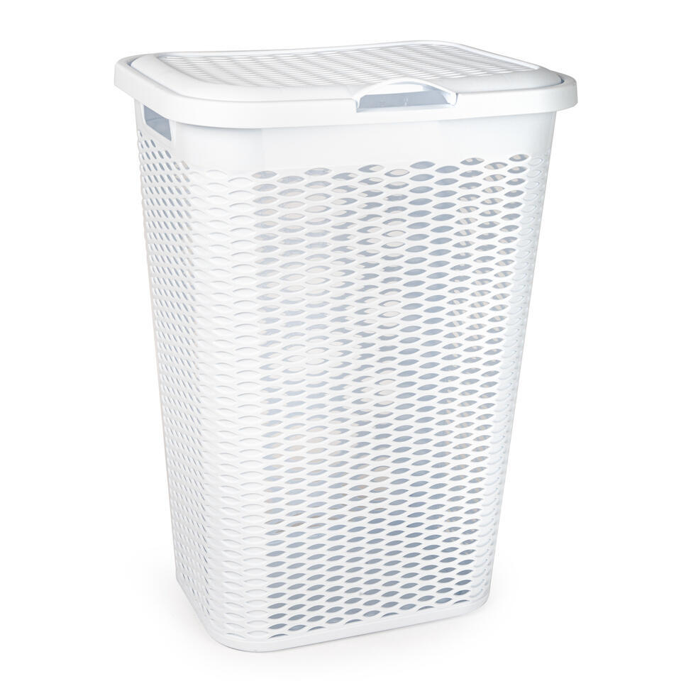 Plasticforte Wasmand Ventilation - wit - kunststof - 51L | Leen Bakker