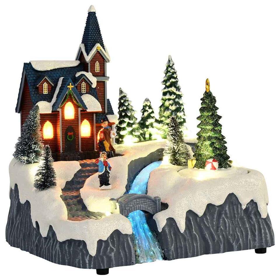 LuVille Kerstdorp Miniatuur Kyrka Zweedse Kerk - L14 x B15 x H20 cm – vtwonen LuVille Kerstdorp Miniatuur Kyrka Zweedse Kerk - L14 x B15 x H20 cm – vtwonen