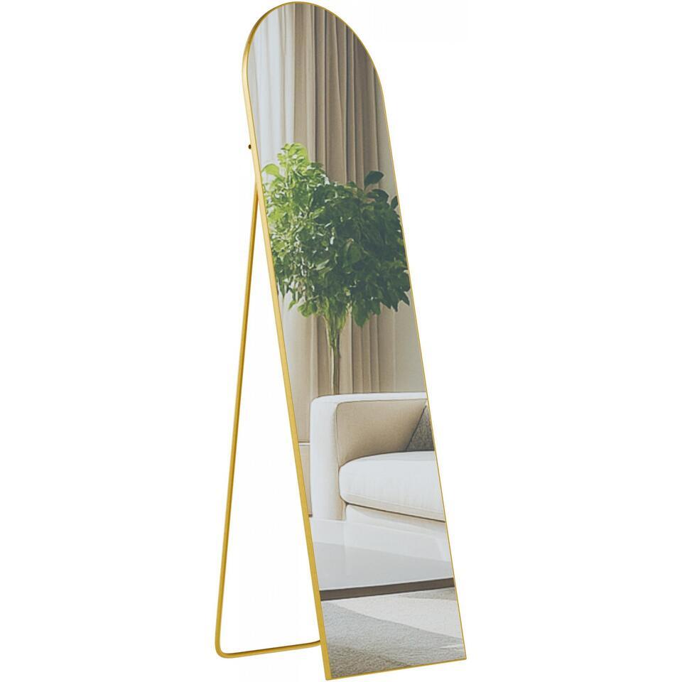 CLP Gurnee Spiegel - Wandspiegel - make up - staand volledige lengte - passpiegel slaapkamer - in verschillende maten en kleuren -, Kleur:mat wit, Maat:160x50 cm