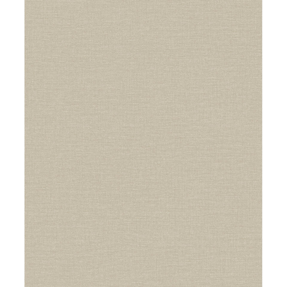 Dutch Wallcoverings Vliesbehang Linen & Textures uni - taupe - 10,05m x ...