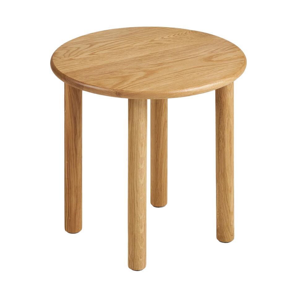 en.casa] Bijzettafel Tvedestrand salontafel 48x30x45 cm nachtkastje met opbergruimte met metalen poten rechthoek bamboe naturel en zwart