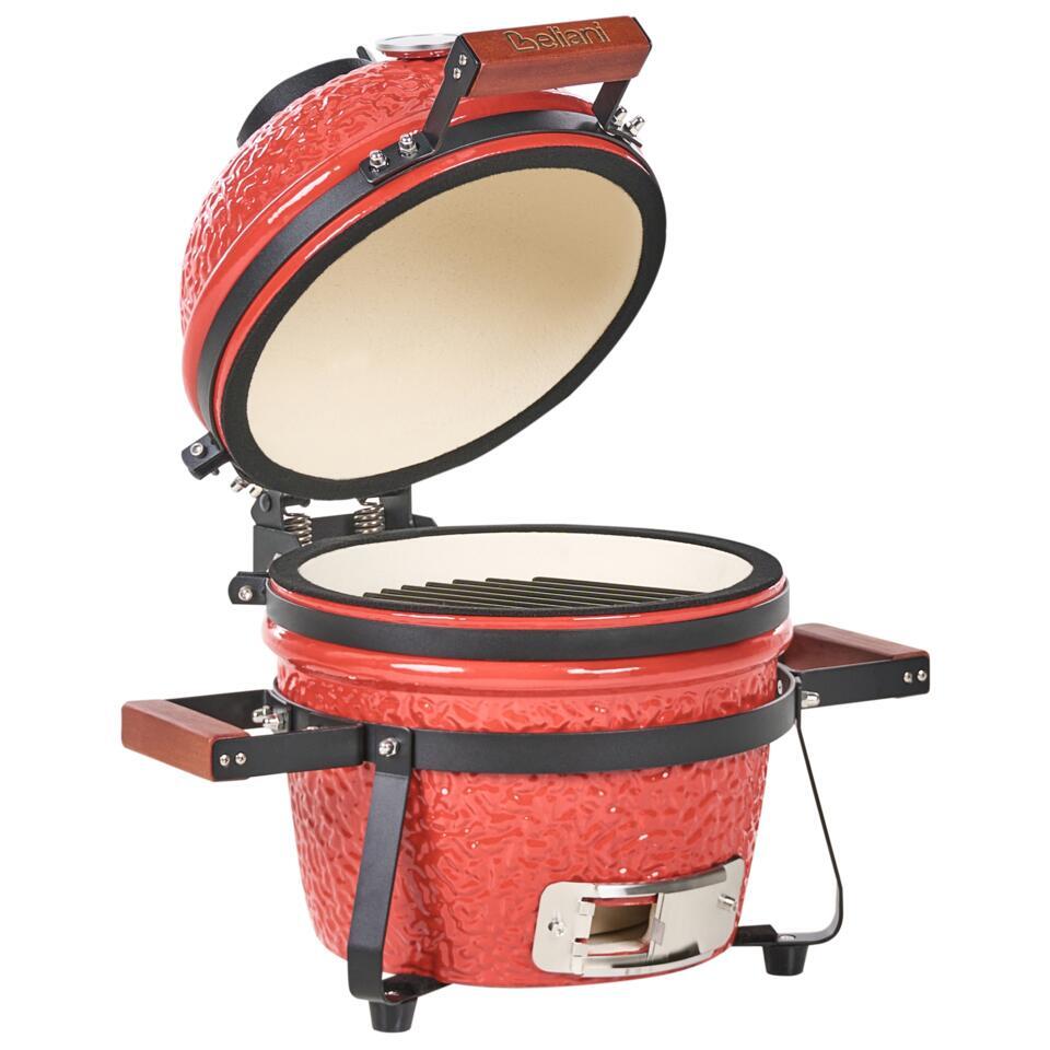 KAMADO - Mini houtskoolgrill - Rood - Keramiek | Leen Bakker