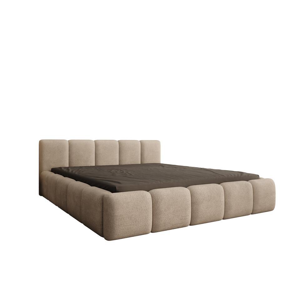 Meubella - Karisma - Tweepersoonsbed - Teddystof beige - 160x200