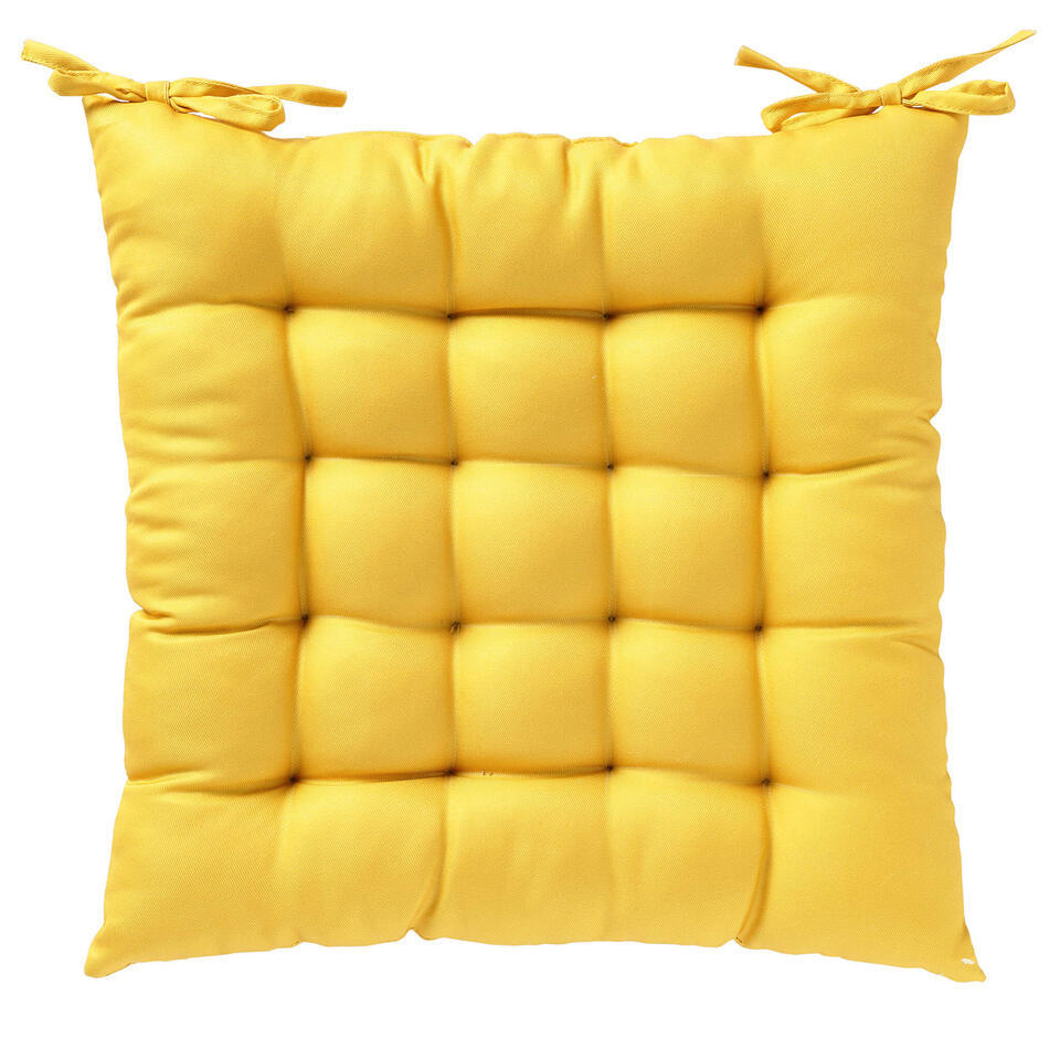 LILENO HOME Set Van 4 Stoelkussens – 40x40x6 Cm, Oranje, UV-bestendig Voor Binnen & Buiten