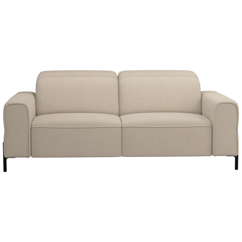 20% korting - Leen Bakker - Bank Dave 3-zits - Stof - Taupe - 105x198x79 Cm
