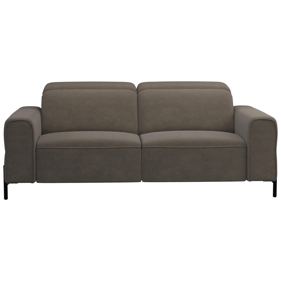 20% korting - Leen Bakker - Bank Dave 3-zits - Billy Joe - Stof - Grijs - 105x198x79 Cm