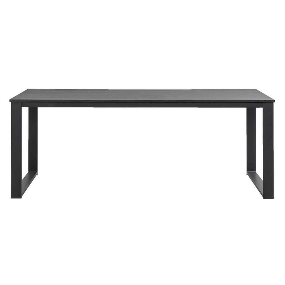 Eetkamertafel Tycho- zwart eikenkleur - 77,5x199x90 cm